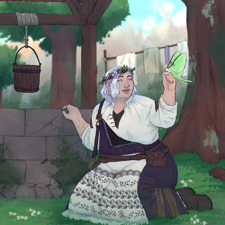 full body, medium BG