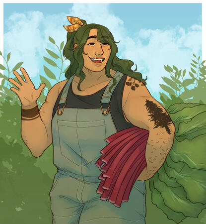 half body, simple BG
