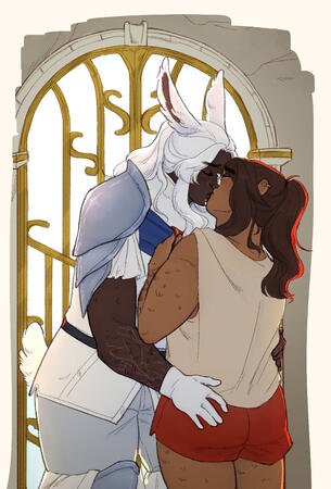 half body, pair, semi-simple BG