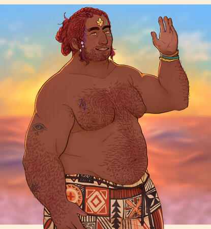 half body, simple BG